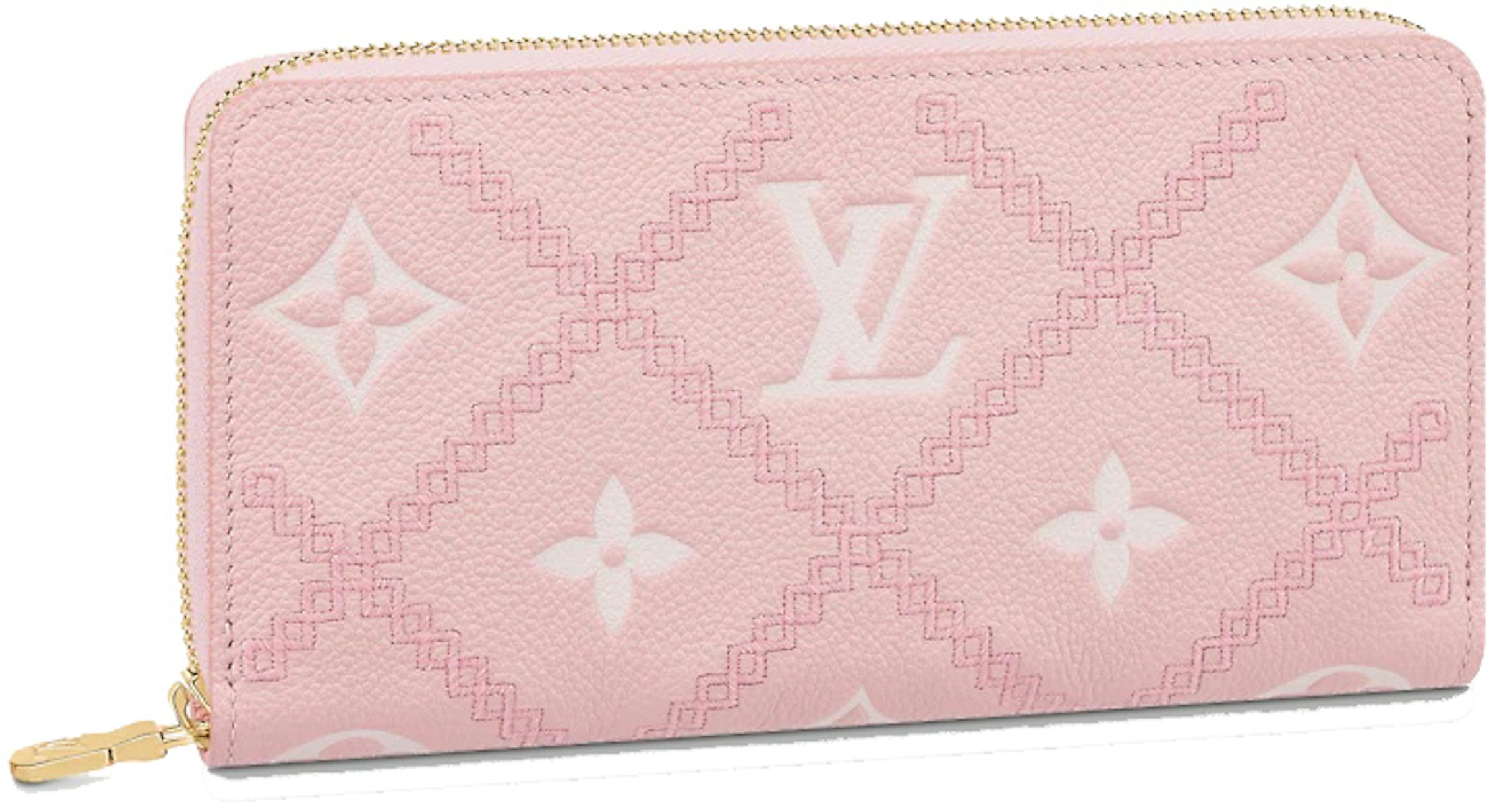 louis vuitton pink zippy wallet