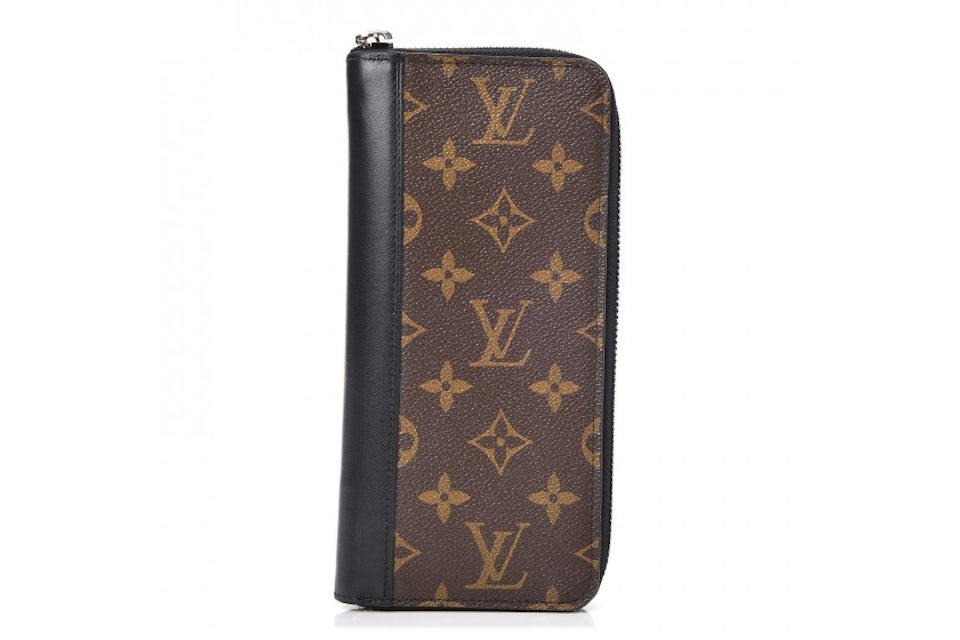 Authenticated Used Louis Vuitton Monogram Macassar Zippy Wallet Vertical  M60109 Long Men's
