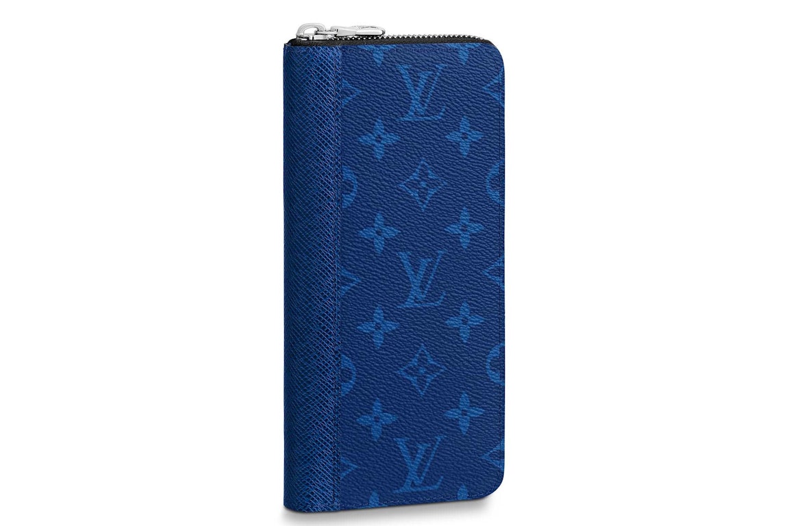 Pre-owned Louis Vuitton Zippy Wallet Vertical Pacific Blue