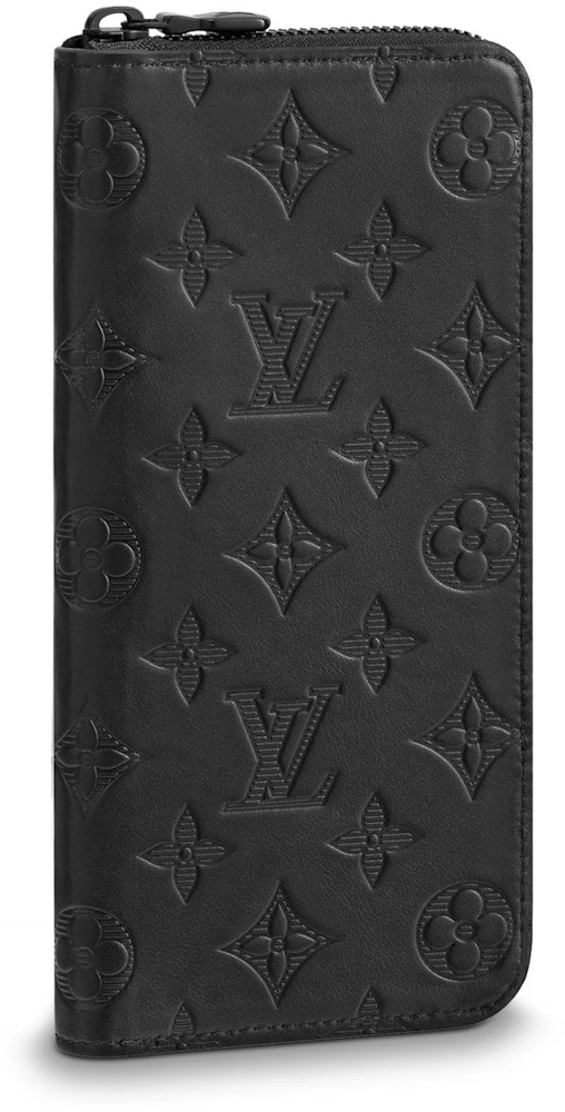 Louis Vuitton Zippy Wallet Verticle Monogram Shadow Black