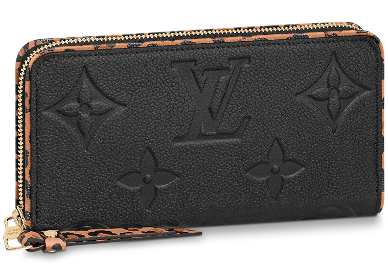 Louis Vuitton Zippy Wallet Wild at Heart Black in Cowhide