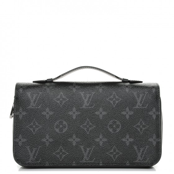 Louis Vuitton Vertical Zippy Wallet Monogram Eclipse Black/Gray in