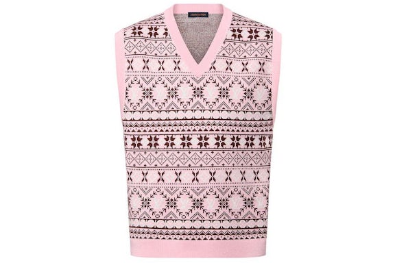 Louis Vuitton by Tyler, The Creator Chaleco de lana merino jacquared Fair Isle Pastel