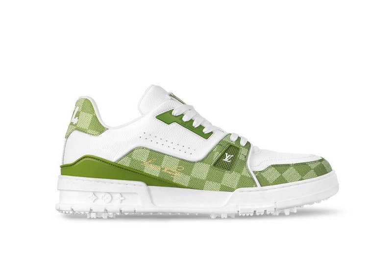 Pre-owned Louis Vuitton Men's By Tyler, The Creator Damier Sneakers In Green/white