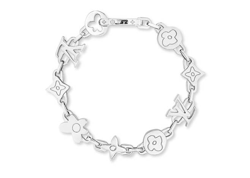Pre-owned Louis Vuitton Men's  By Tyler, The Creator Monogram Craggy Bracelet In Silver/color