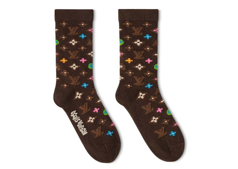 Louis Vuitton by Tyler the Creator Monogram Craggy Socks Brown in Cotton GB