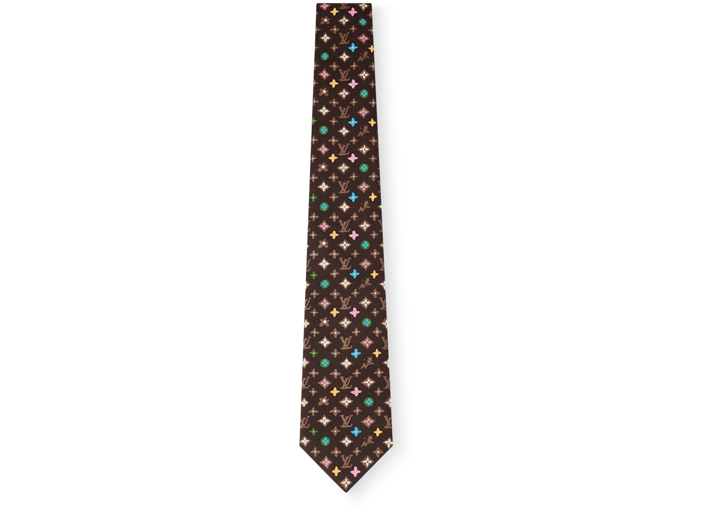Louis Vuitton by Tyler the Creator Monogram Craggy Tie Brown in Silk US Louis Vuitton by Tyler the Creator Monogram Craggy Tie Brown in Silk US