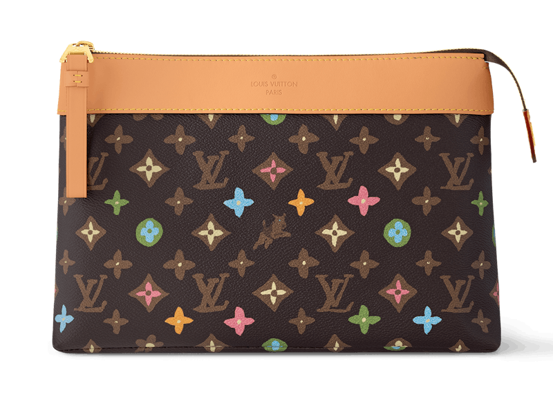 Pre-owned Louis Vuitton Men's By Tyler, The Creator Pochette Voyage Souple In Chocolate Craggy Monogram
