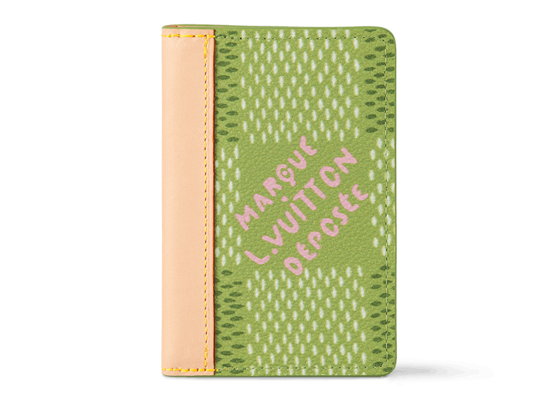 Pre-owned Louis Vuitton Men's  By Tyler, The Creator Pocket Organizer In Green Damier Golf