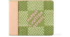 Louis Vuitton por Tyler, el creador Cartera delgada Verde Damier Golf