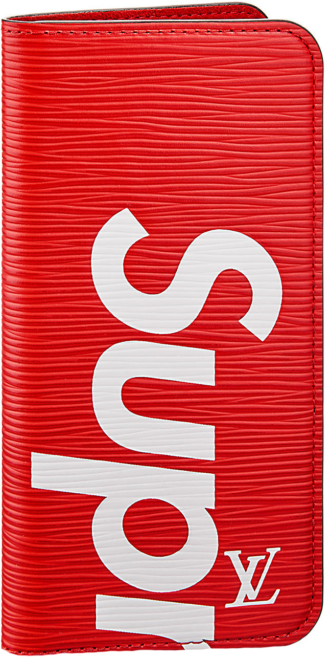 Louis Vuitton x Supreme iPhone 7 Plus Folio Epi Red