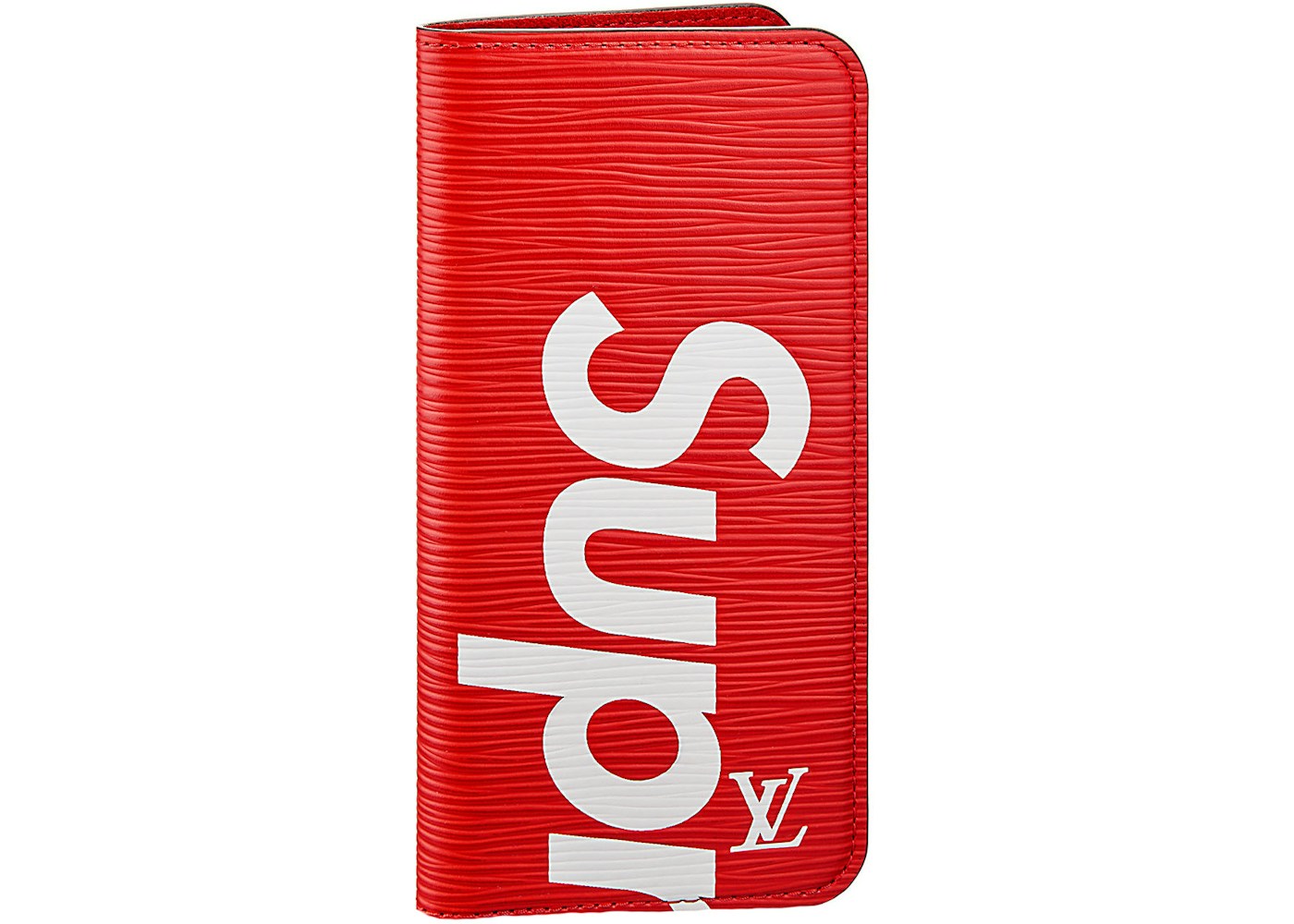 Louis Vuitton X Supreme Iphone 7 Plus Folio Epi Red