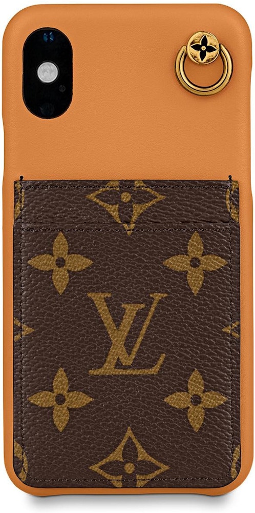 tag et billede F.Kr. placere Louis Vuitton iPhone XS Bumper Monogram Legacy Brown in Coated  Canvas/Leather with Aged Gold-tone