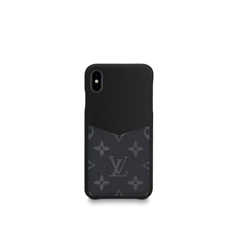 Louis Vuitton iPhone Case Monogram Eclipse XS MAX Black in Coated 