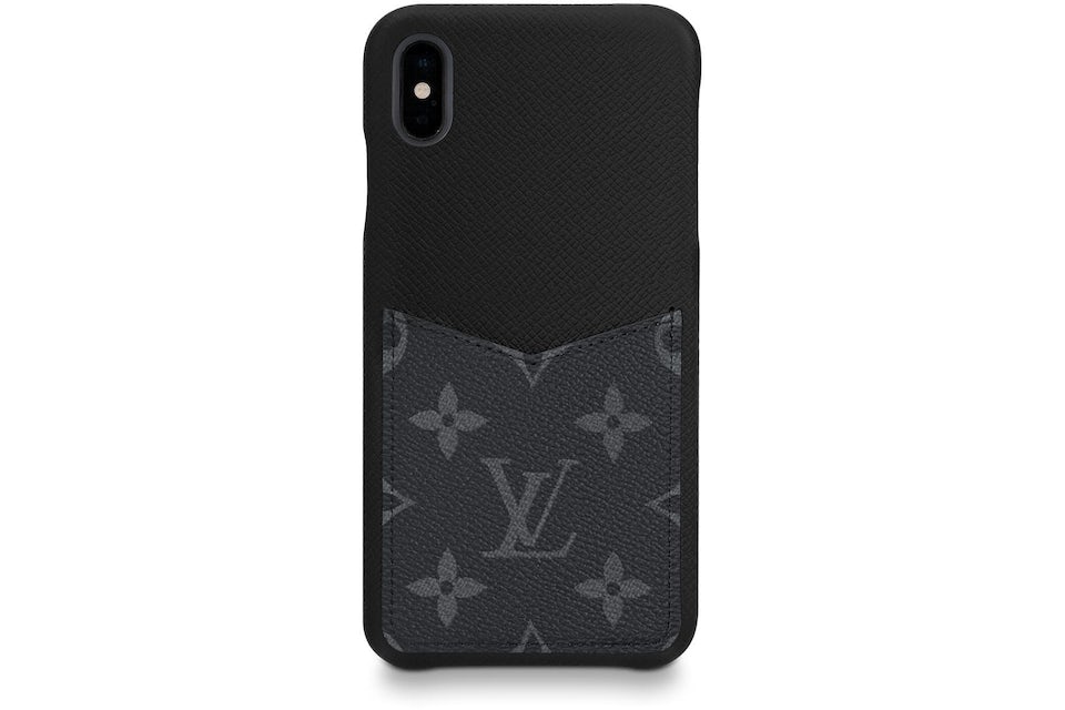 Louis Vuitton iPhone Case Monogram Eclipse XS Black in Coated  Canvas/Leather with Silver-tone - GB