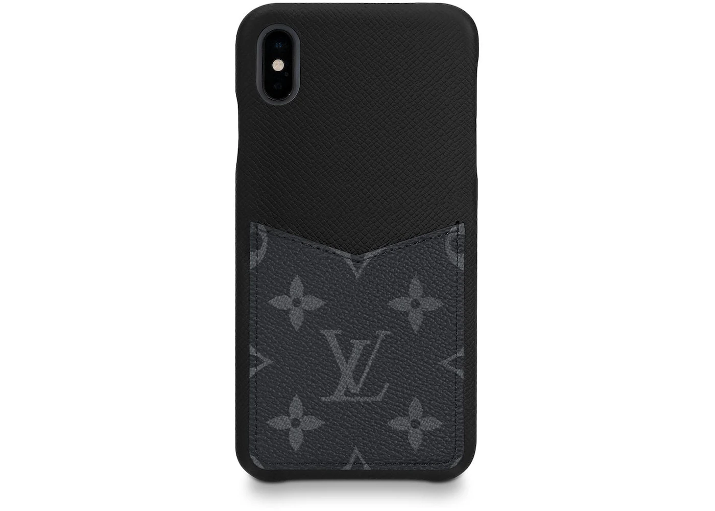 Jet skranke Supermarked Louis Vuitton iPhone Case Monogram Eclipse XS Black in Coated  Canvas/Leather with Silver-tone - US