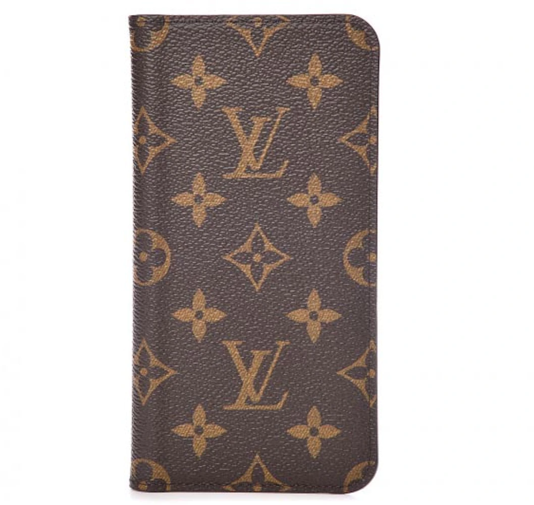 Tablet Indirekte Rasende Louis Vuitton iPhone Folio Case Monogram XS Max Brown in Canvas - US