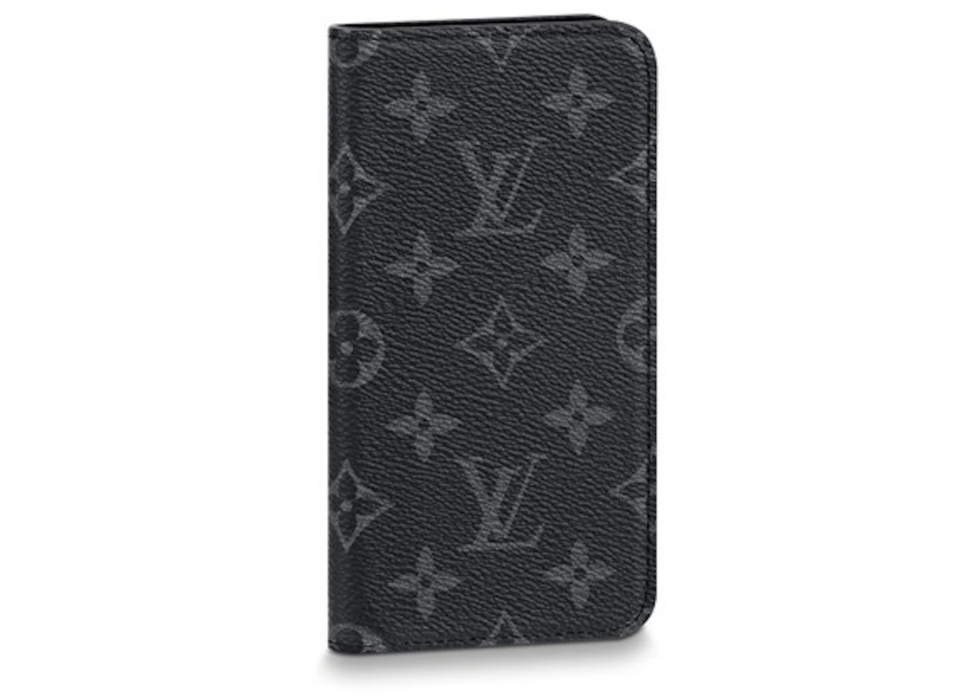 Louis Vuitton iPhone Folio Monogram Eclipse XS MAX Black/Gray in Coated  Canvas with Silver-tone - US