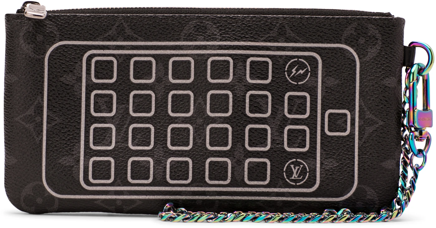 Louis Vuitton x fragment Key Pouch Flash Drive Monogram Eclipse Black/Grey  in Canvas with Silver-tone/Iridescent - US