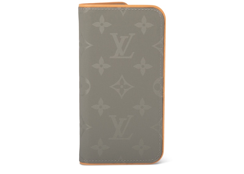 Louis Vuitton iPhone X Folio Case Monogram Grey in Titanium Canvas 