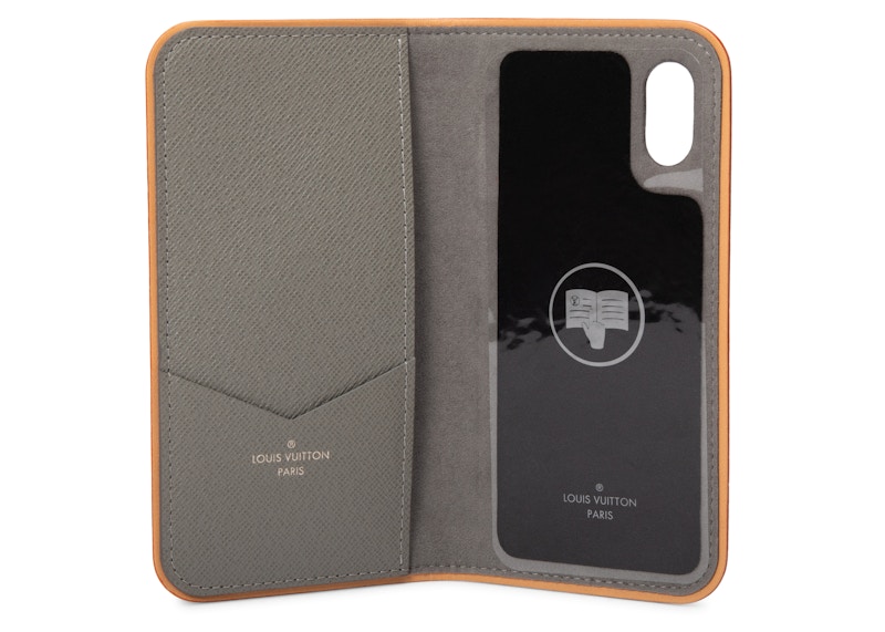 Louis Vuitton iPhone X Folio Case Monogram Grey in Titanium Canvas 