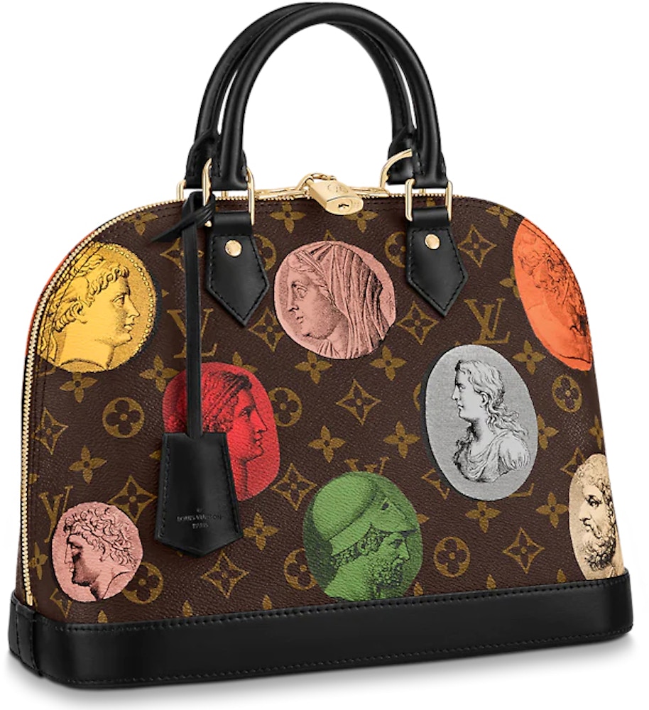 Louis Vuitton x Fornasetti Alma PM Monogram Cameo Brown in Canvas with Gold-tone