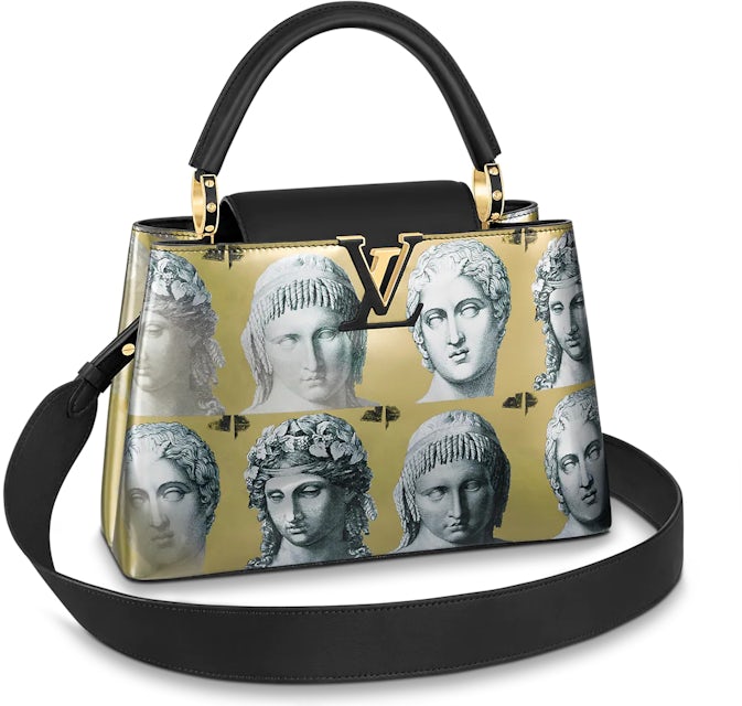 Louis Vuitton x Fornasetti Twist MM Gold in Printed Cowhide