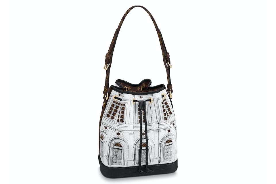 Louis Vuitton x Fornasetti NeoNoe MM Black/White in Printed Matte Calf  Leather with Gold-tone - US
