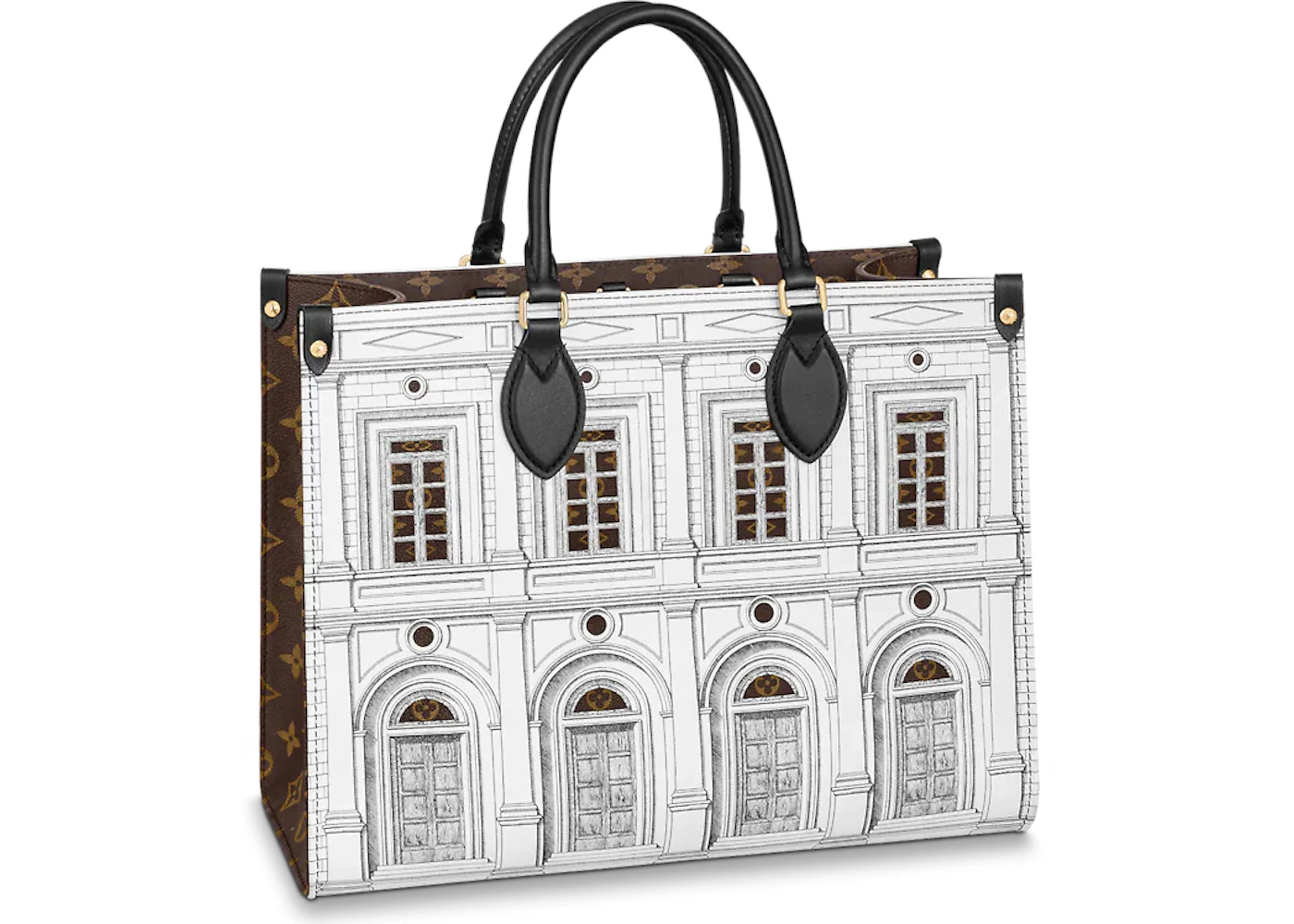 Louis Vuitton x Fornasetti Onthego MM Black/White Calfskin