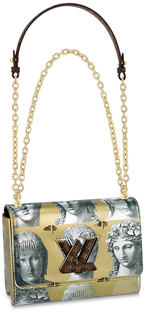 Louis Vuitton x Fornasetti Petite Malle Faded Portrait Gold/Brown in  Cowhide Leather with Gold-tone - US