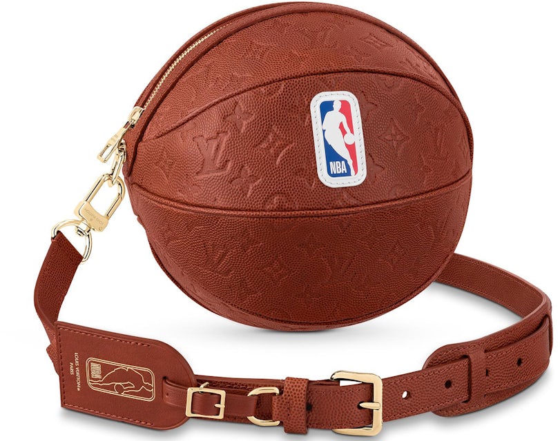 Louis Vuitton X NBA Basketball Backpack Ball Grain Leather Black #lvnb