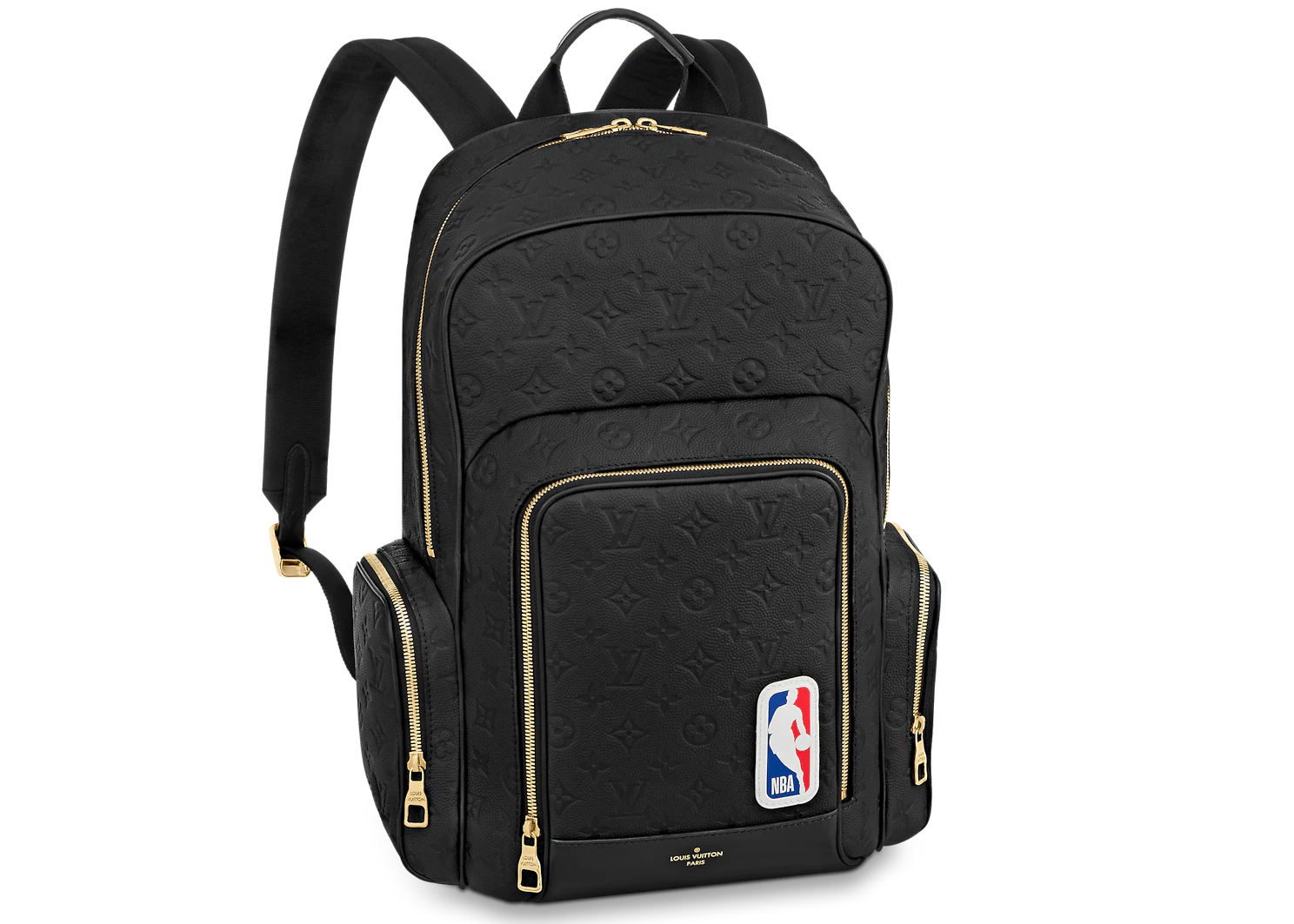 Louis Vuitton x NBA Basketball Backpack Ball Grain Leather Black 