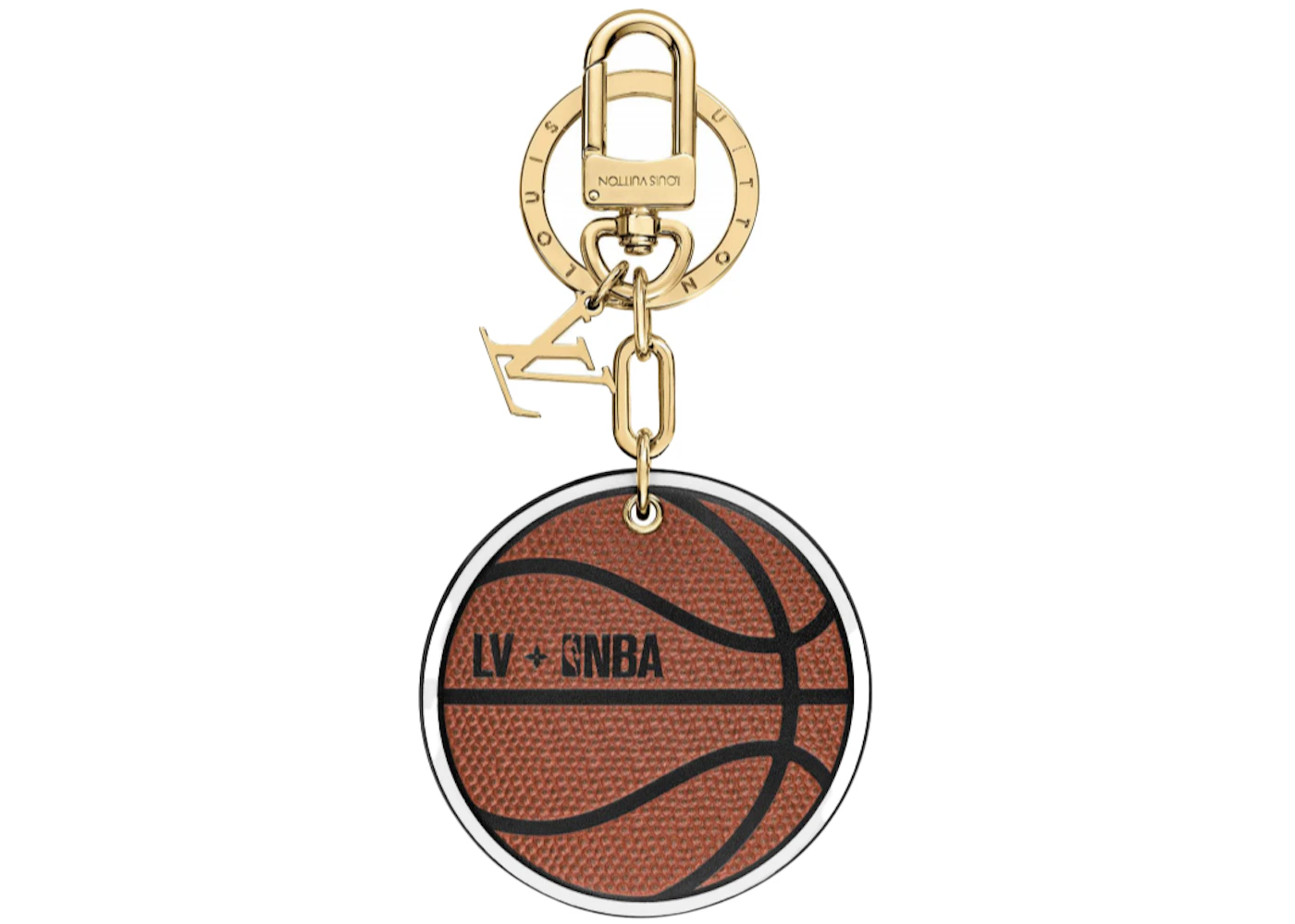Louis Vuitton x NBA Basketball Key Holder & Bag Charm Brown in Leather ...