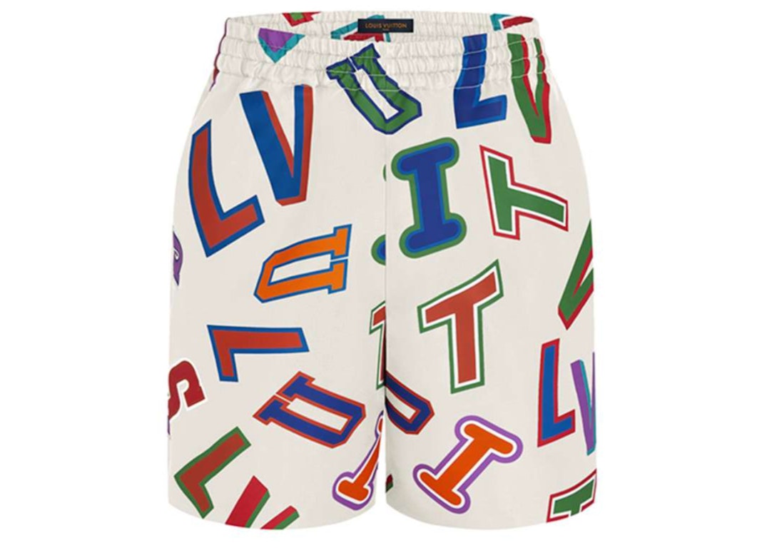 Pre-owned Louis Vuitton X Nba Basketball Letters Shorts Beige