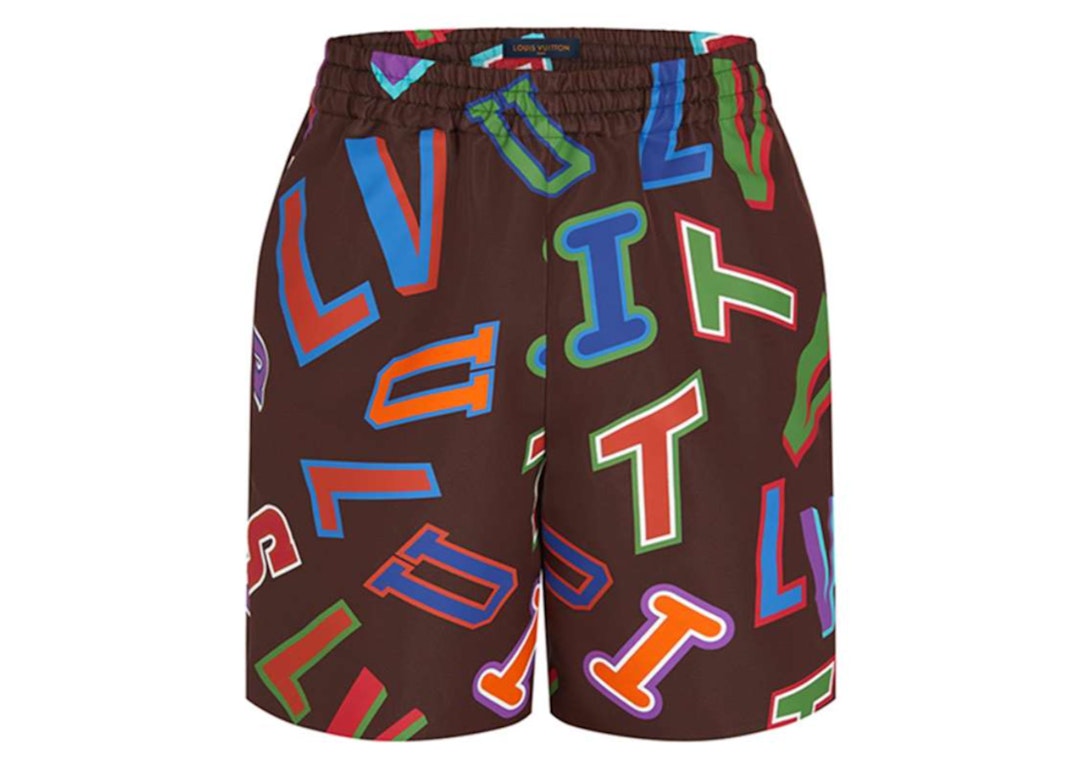 Pre-owned Louis Vuitton X Nba Basketball Letters Shorts Brown