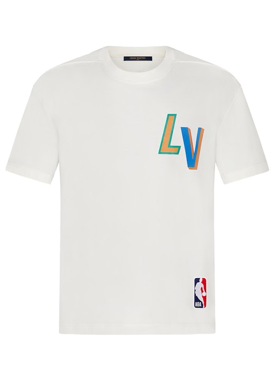 Pre-owned Louis Vuitton X Nba Basketball Short-sleeved T-shirt White