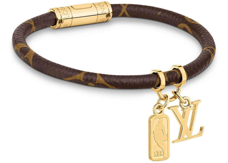 Louis Vuitton x NBA Hang It Leather Bracelet Monogram Brown in