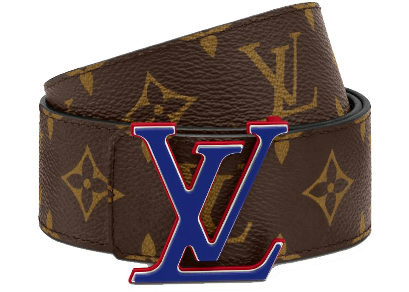Louis Vuitton X Nba Lv 3 Steps 40mm Reversible Belt Monogram In Coated Canvas With Blue Tone