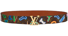 Louis Vuitton x NBA LV Initiales Reversible Belt 40 MM Monogram Brown
