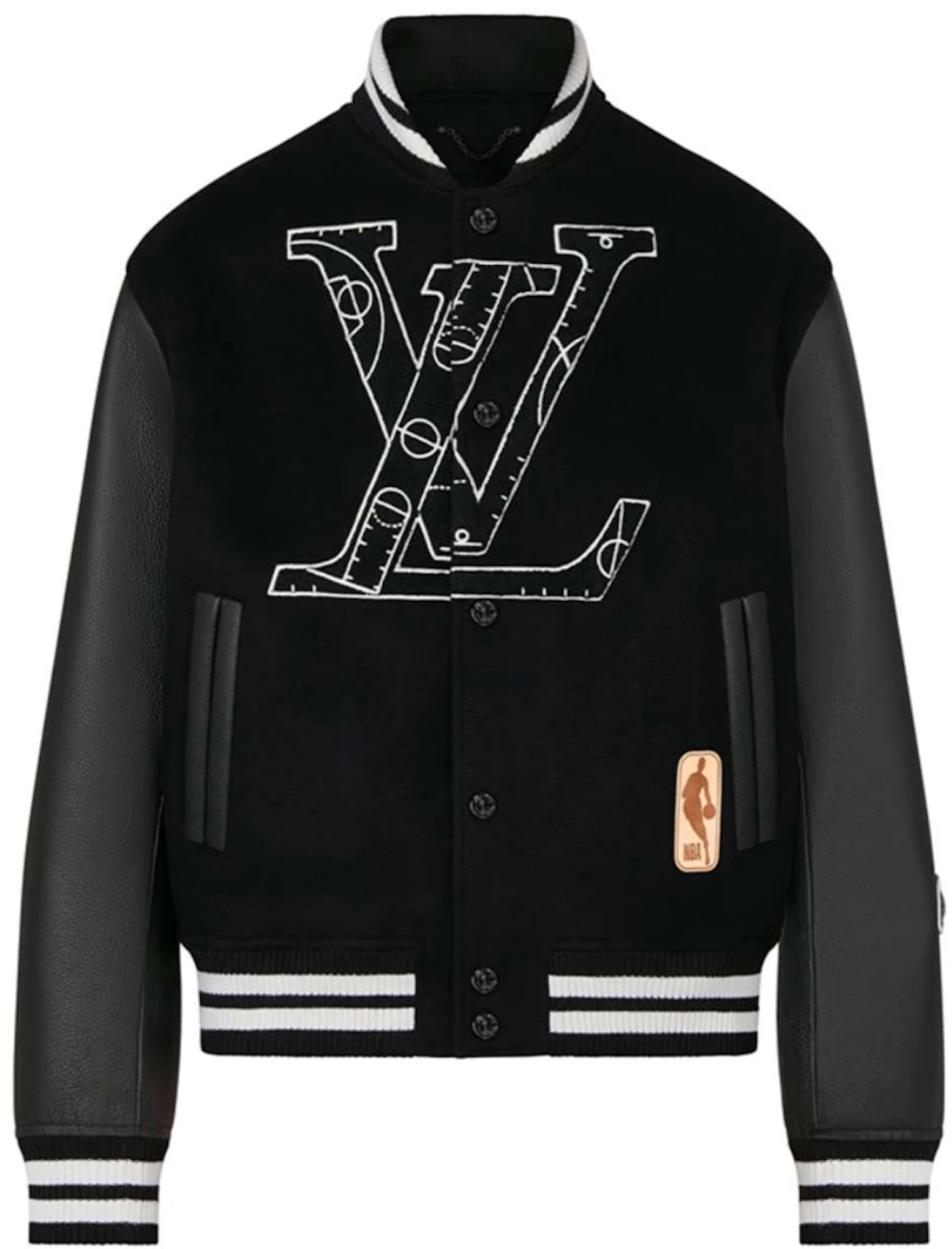 Louis Vuitton x Leather Basketball Jacket Black - FW21 - US