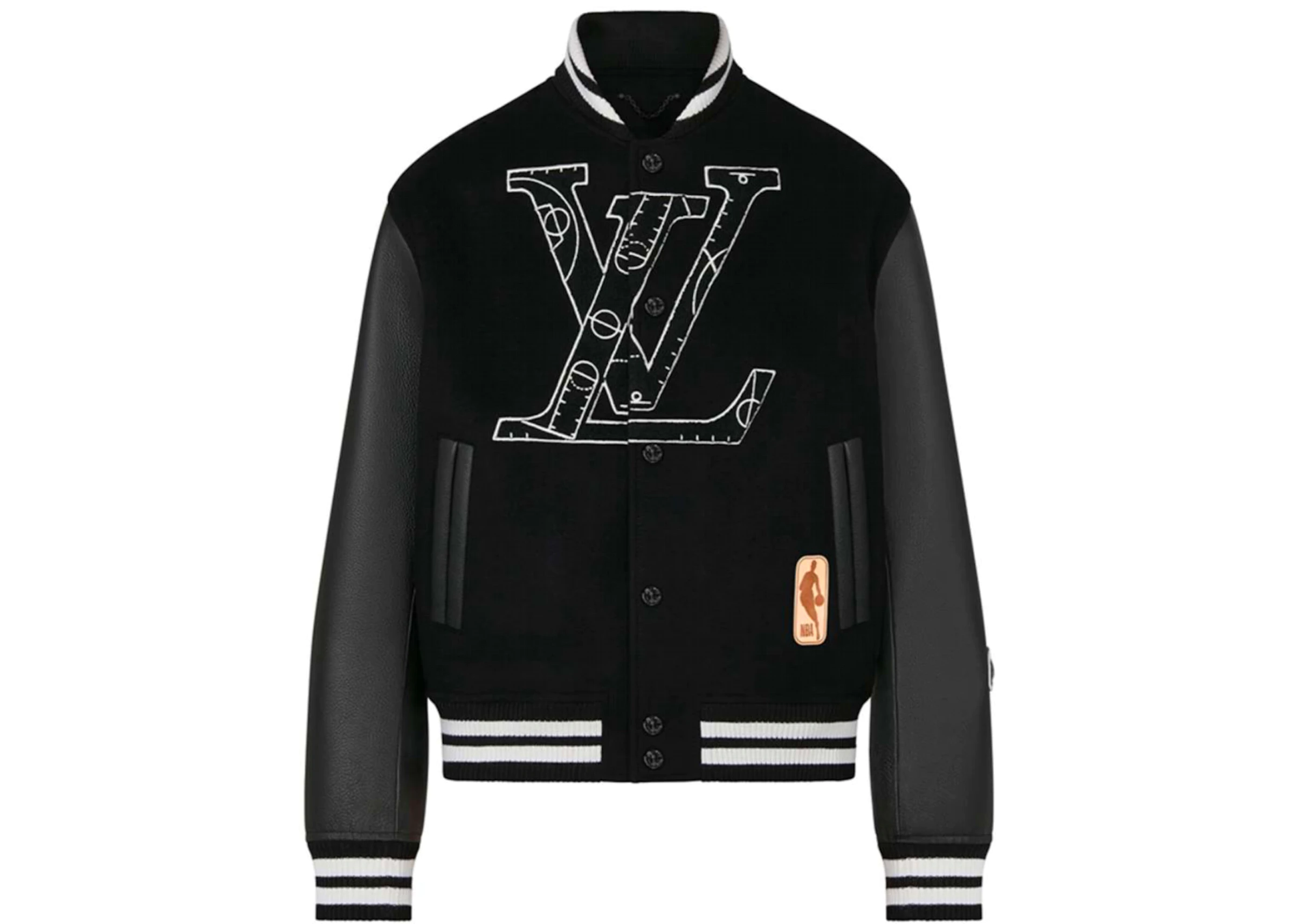 Ray dye Weakness Louis Vuitton x NBA Leather Basketball Jacket Black - FW21 - US