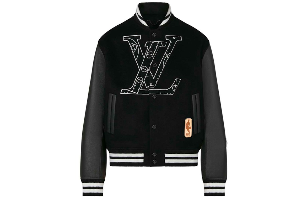 Pre-owned Louis Vuitton X Nba Leather Basketball Jacket Black