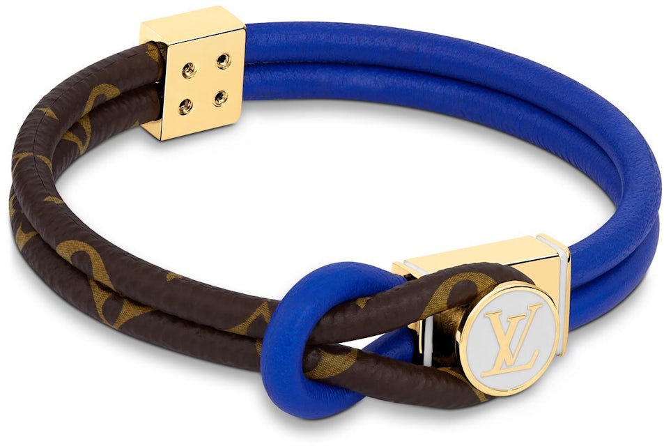 Louis Vuitton x NBA Loop It Bracelet Blue in Coated Canvas with Gold-tone -  DE