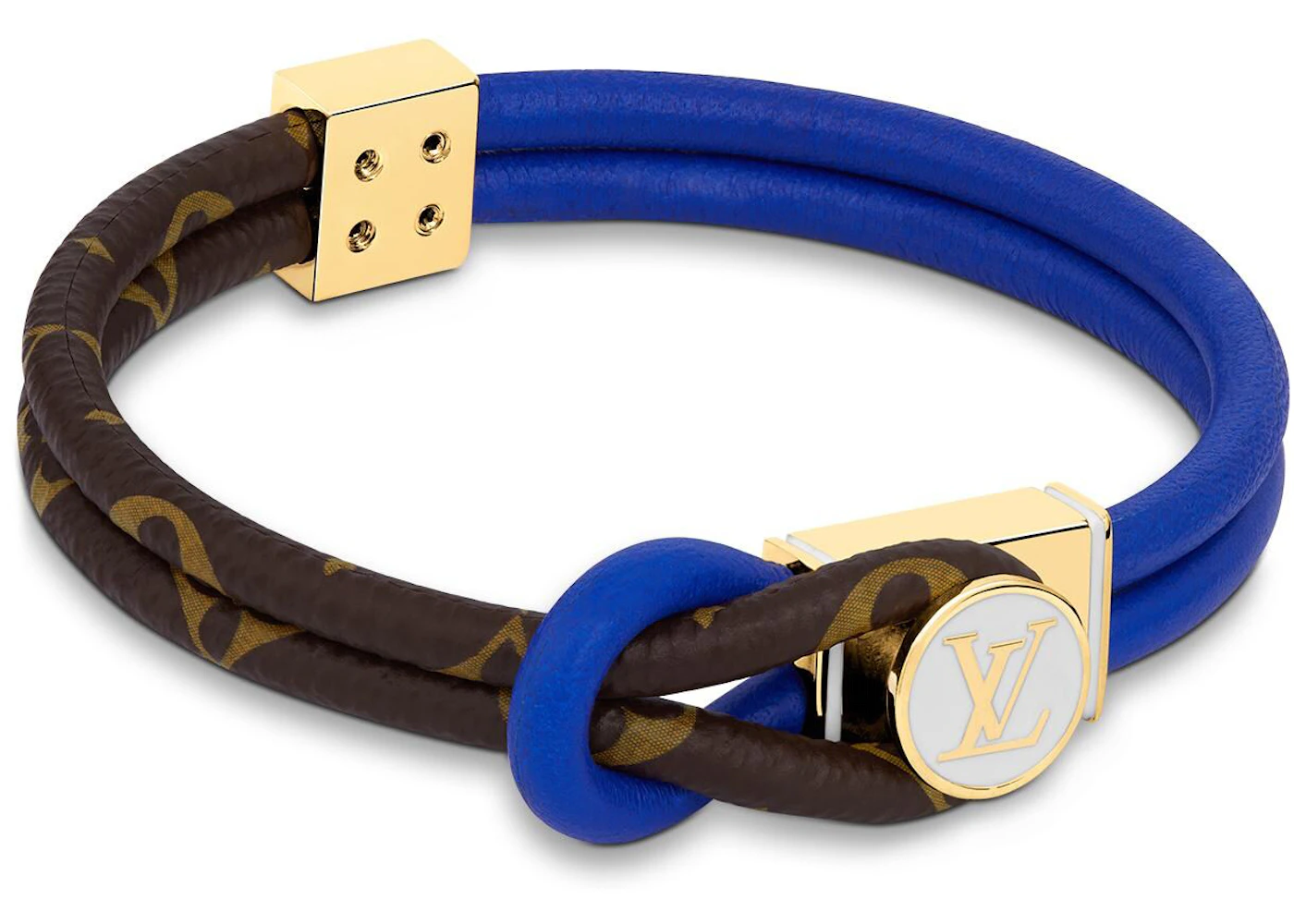 Louis Vuitton x NBA Loop It Bracelet Blue in Coated Canvas with Gold-tone -  US