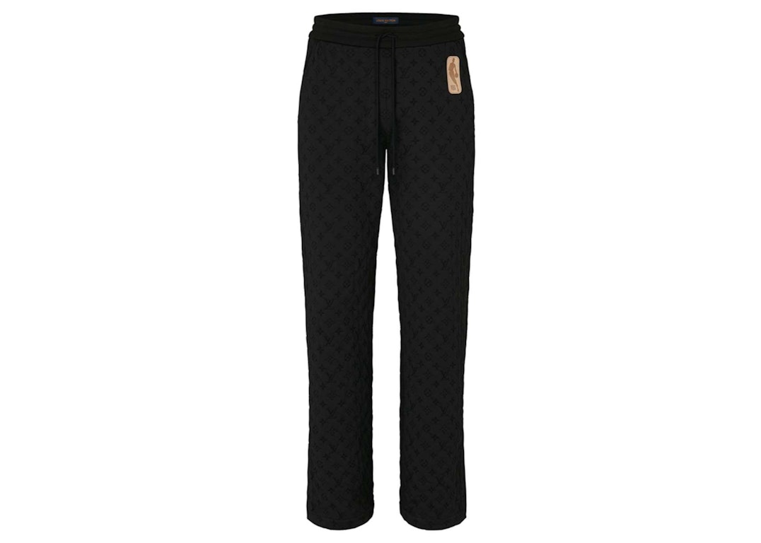 Pre-owned Louis Vuitton X Nba Monogram Pants With Slits Black