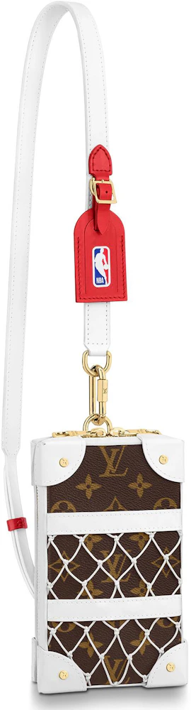 Louis Vuitton X NBA Brown White Monogram Canvas Soft Trunk Phone Box at  1stDibs