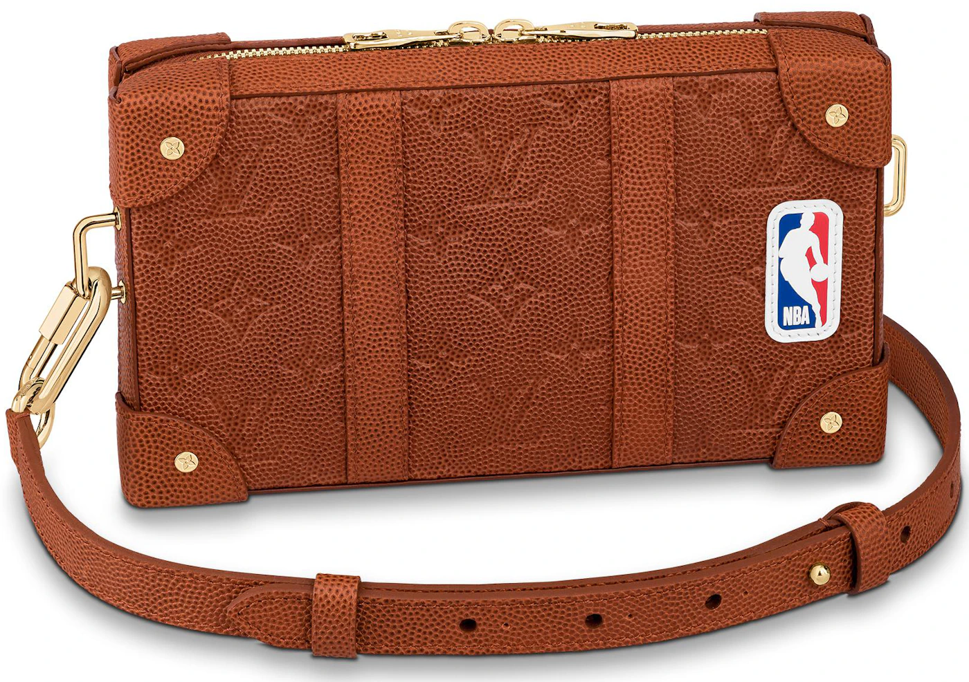 Louis Vuitton x NBA Soft Trunk Wallet Ball Grain Leather Brown in Leather  with Gold-tone - GB