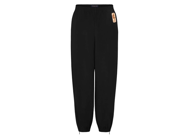 未使用品△LOUIS VUITTON×NBA ルイヴィトン×NBA 21AW HLP10W Sporty Trousers ロゴパッチ スポーティー トラウザーズパンツ 黒 38 正規品 Louis Vuitton x NBA Sporty Trousers Black メンズ - FW21 - JP
