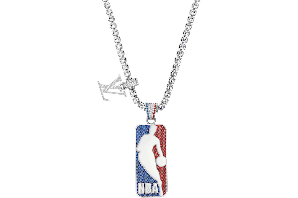 Louis Vuitton x NBA Strass Pendant Necklace Silver