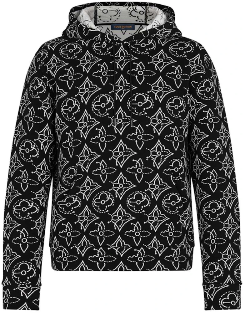 Louis Vuitton x NBA Strategic Flowers Quilted Hoodie Black/White - FW21  Hombre - US